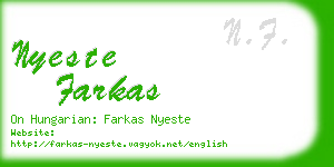 nyeste farkas business card
